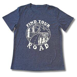 NEW Find Your Road Travel Graphic Tee T-Shirt